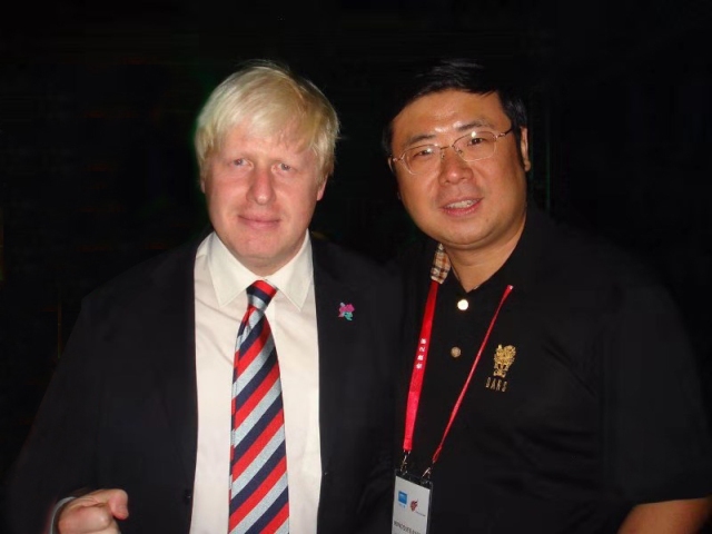 President Li Yong and his close friend Poris Johnson,the Mayor of London of UK took picture together